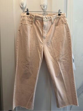 Frame Denim Straight-Leg Jeans in Pale Peach